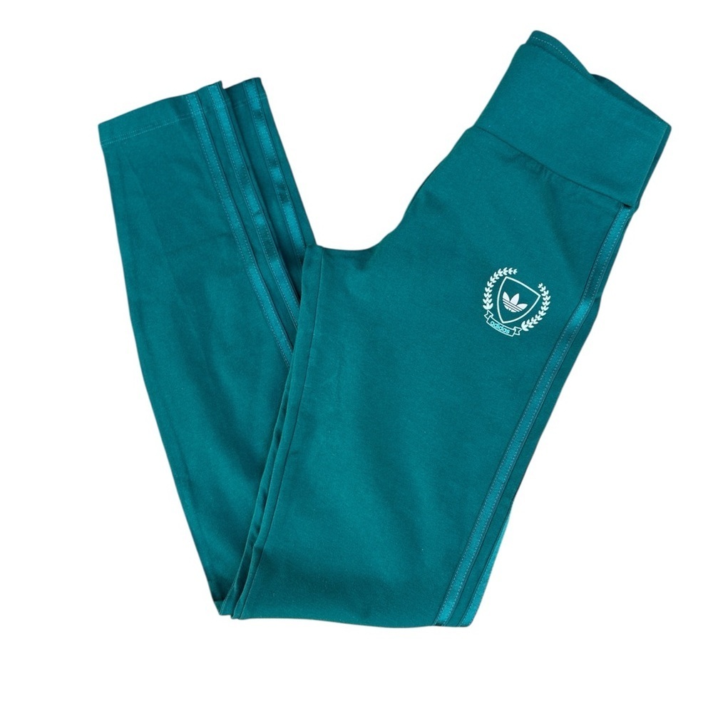 adidas Kids Green Leggings - Picture 3 of 5